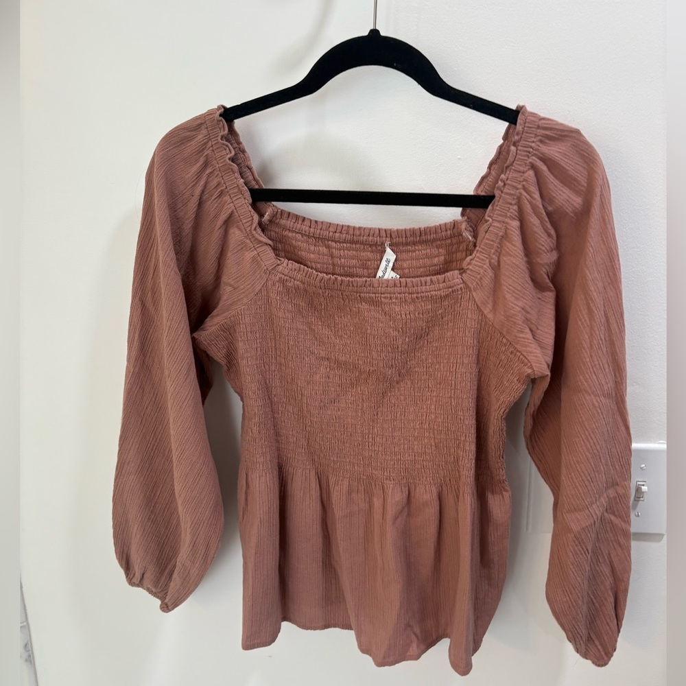 Madewell Top- dusty rose color